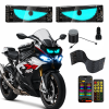 Quplavo Dual LED Eyes for Motorcycle Windshield, 7''x3'' Perfect Sync Animated Car LED Eyes, APP & Remote Control, DIY Dynamic LED Sign for Sedan SUV Truck Taxi(2-Pack)