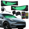 Dual LED Eyes for Car Windshield, 14.72"x3.62"Full Color Programmable Dynamic LED Sign, IP65 Waterproof Flexible Panel with APP, Remote Control & Car Charger for Sedan SUV Truck(2-Pack)