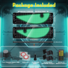 Dual LED Eyes for Car Windshield, 14.72"x3.62"Full Color Programmable Dynamic LED Sign, IP65 Waterproof Flexible Panel with APP, Remote Control & Car Charger for Sedan SUV Truck(2-Pack)