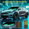 Dual LED Eyes for Car Windshield, 14.72"x3.62"Full Color Programmable Dynamic LED Sign, IP65 Waterproof Flexible Panel with APP, Remote Control & Car Charger for Sedan SUV Truck(2-Pack)