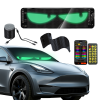 Quplavo Devil Eyes Light for Car Windshield 14.72"x3.62" Programmable LED Sign, APP & Remote Control & Car Charger Dynamic LED Eyes Display for Sedan SUV Medium Truck(1-Pack)