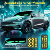 Quplavo Devil Eyes Light for Car Windshield 14.72"x3.62" Programmable LED Sign, APP & Remote Control & Car Charger Dynamic LED Eyes Display for Sedan SUV Medium Truck(1-Pack)
