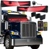 Dual LED Eyes for Car Windshield, 23.42"x4.72" Full Color Programmable Dynamic LED Sign, IP65 Waterproof Flexible Panel with APP, Remote Control & Car Charger for Golf Cart SUV Truck(2-Pack)