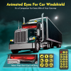 Quplavo Devil Eyes Light for Car Windshield, 23.42"x4.72" Programmable LED Sign, APP & Remote Control Dynamic LED Eyes Display for Golf Cart Sedan SUV(1-Pack)
